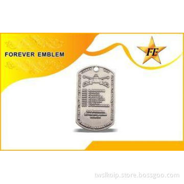 Stamped Army Personalised Dog Tags Custom Logo With Nickel